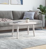 VidaXL Tafelblad ovaal 70x35x2,5 cm massief grenenhout wit