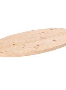VidaXL Tafelblad ovaal 60x30x2,5 cm massief grenenhout