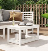 VidaXL Tuintafel 82,5x50,5x45 cm massief grenenhout wit