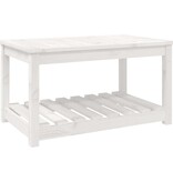 VidaXL Tuintafel 82,5x50,5x45 cm massief grenenhout wit