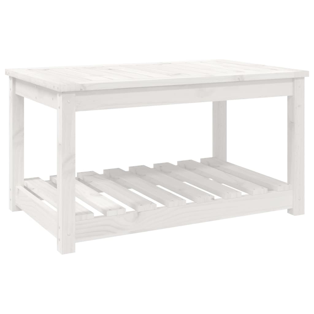 VidaXL Tuintafel 82,5x50,5x45 cm massief grenenhout wit