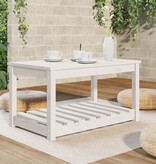 VidaXL Tuintafel 82,5x50,5x45 cm massief grenenhout wit