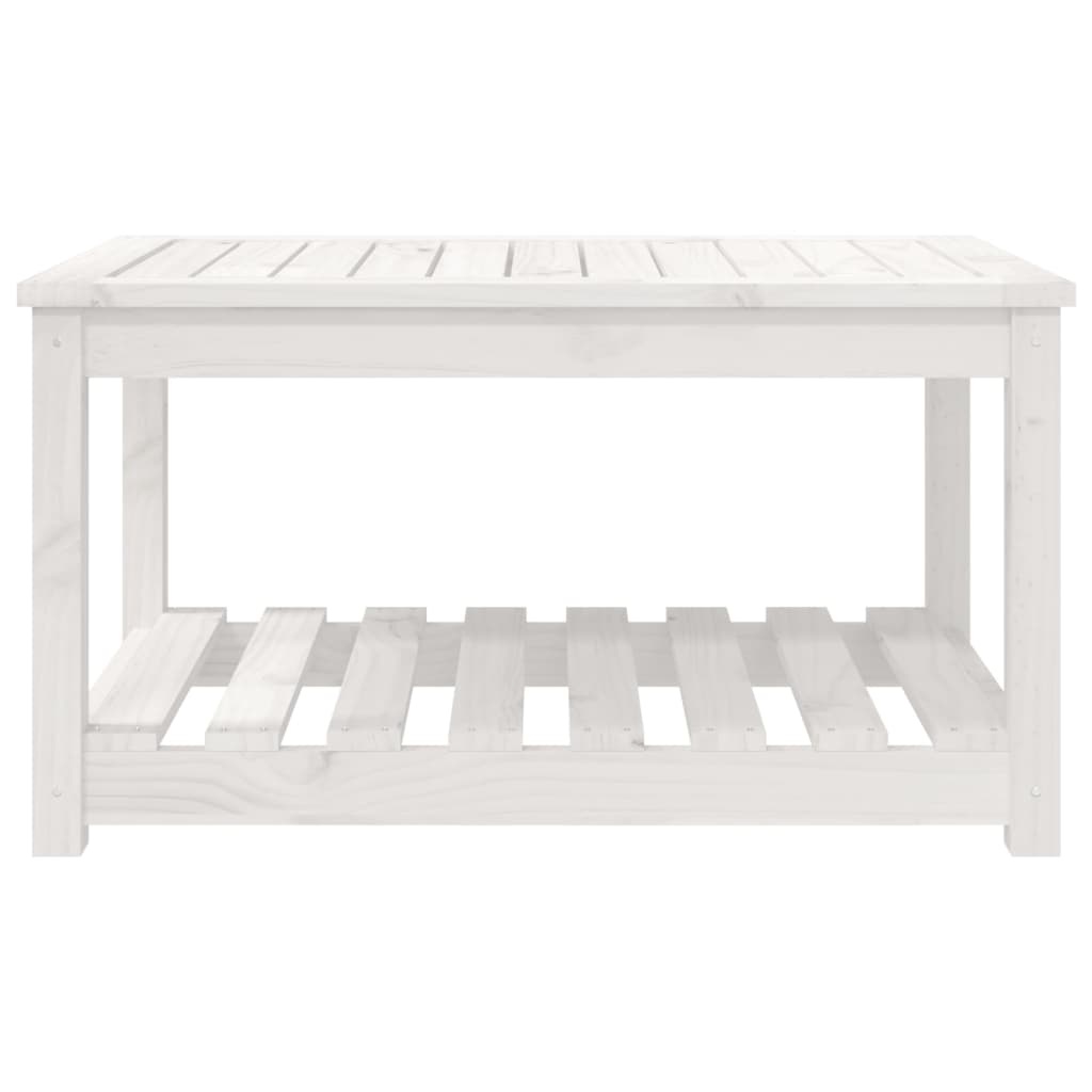 VidaXL Tuintafel 82,5x50,5x45 cm massief grenenhout wit