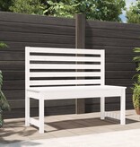 VidaXL Tuinbank 109 cm massief grenenhout wit