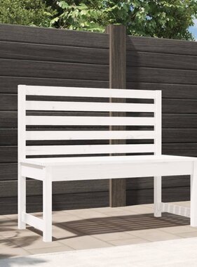 VidaXL Tuinbank 109 cm massief grenenhout wit