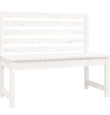 VidaXL Tuinbank 109 cm massief grenenhout wit