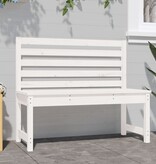 VidaXL Tuinbank 109 cm massief grenenhout wit