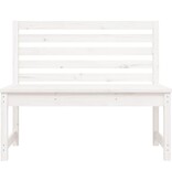 VidaXL Tuinbank 109 cm massief grenenhout wit