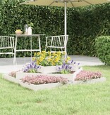 VidaXL Plantenbak 112x112x27 cm massief grenenhout wit