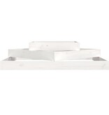 VidaXL Plantenbak 112x112x27 cm massief grenenhout wit