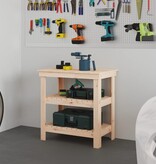 VidaXL Werkbank 78,5x50x80 cm massief grenenhout