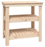 VidaXL Werkbank 78,5x50x80 cm massief grenenhout