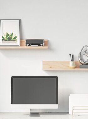 VidaXL Wandkasten 2 st 50x11x9 cm massief grenenhout