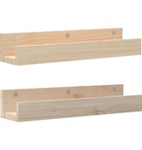 VidaXL Wandschappen 2 st 50x12x9 cm massief grenenhout