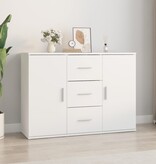 VidaXL Dressoir 91x29,5x65 cm bewerkt hout wit