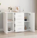 VidaXL Dressoir 91x29,5x65 cm bewerkt hout wit