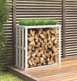 VidaXL Houtblokhouder 108x52x106 cm massief grenenhout wit
