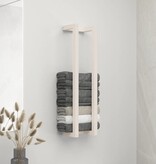VidaXL Handdoekenrek 23x18x90 cm massief grenenhout wit