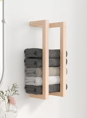 VidaXL Handdoekenrek 23x18x60 cm massief grenenhout