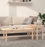 VidaXL 2-delige Salontafelset massief grenenhout