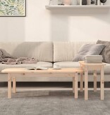VidaXL 2-delige Salontafelset massief grenenhout