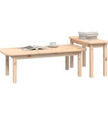 VidaXL 2-delige Salontafelset massief grenenhout