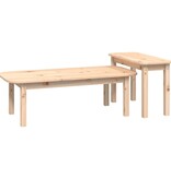 VidaXL 2-delige Salontafelset massief grenenhout