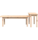 VidaXL 2-delige Salontafelset massief grenenhout