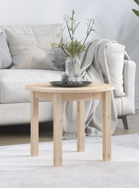 VidaXL Salontafel Ø 55x45 cm massief grenenhout