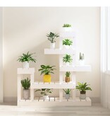VidaXL Plantenstandaard 92x25x97 cm massief grenenhout wit