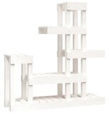 VidaXL Plantenstandaard 92x25x97 cm massief grenenhout wit