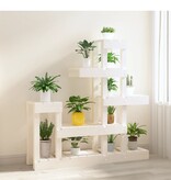 VidaXL Plantenstandaard 92x25x97 cm massief grenenhout wit