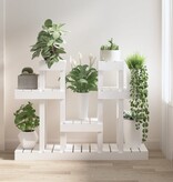 VidaXL Plantenstandaard wit 104,5x25x77,5 cm massief grenenhout