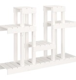 VidaXL Plantenstandaard wit 104,5x25x77,5 cm massief grenenhout