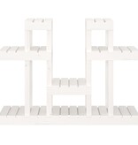 VidaXL Plantenstandaard wit 104,5x25x77,5 cm massief grenenhout