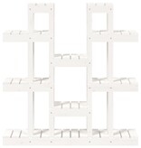 VidaXL Plantenstandaard wit 104,5x25x109,5 cm massief grenenhout