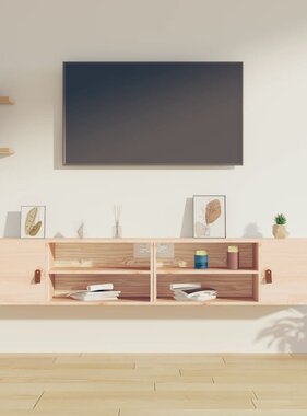 VidaXL Wandkasten 2 st 80x30x30 cm massief grenenhout