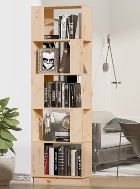 VidaXL Boekenkast/kamerscherm 51x25x163,5 cm massief grenenhout