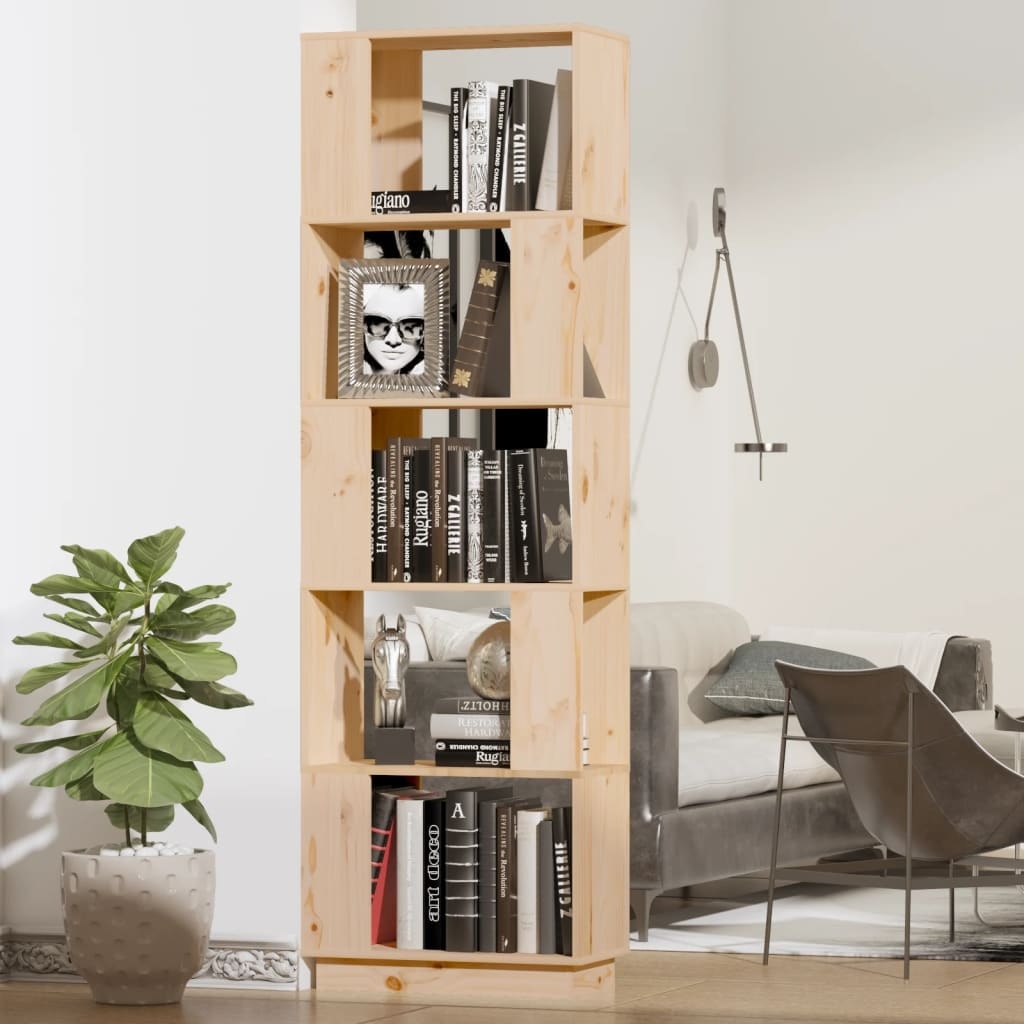 VidaXL Boekenkast/kamerscherm 51x25x163,5 cm massief grenenhout