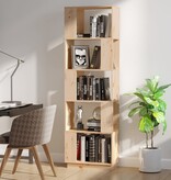 VidaXL Boekenkast/kamerscherm 51x25x163,5 cm massief grenenhout
