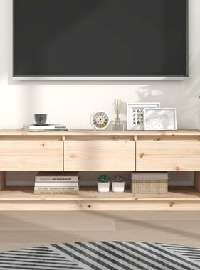 VidaXL Tv-meubel 110,5x34x40 cm massief grenenhout