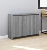 VidaXL Dressoir 102x33x75 cm bewerkt hout grijs sonoma eikenkleurig