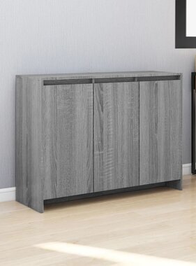 VidaXL Dressoir 102x33x75 cm bewerkt hout grijs sonoma eikenkleurig
