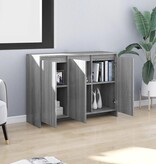 VidaXL Dressoir 102x33x75 cm bewerkt hout grijs sonoma eikenkleurig