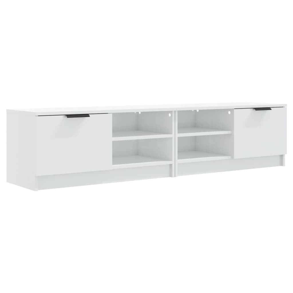 VidaXL Tv-meubels 2 st 80x35x36,5 cm bewerkt hout hoogglans wit