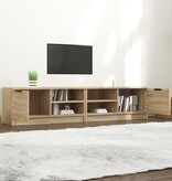 VidaXL Tv-meubels 2 st 80x35x36,5 cm bewerkt hout sonoma eikenkleurig