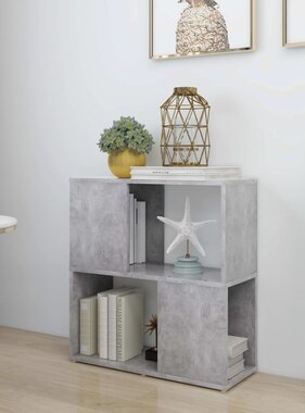 VidaXL Boekenkast 60x24x63 cm bewerkt hout betongrijs