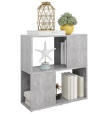 VidaXL Boekenkast 60x24x63 cm bewerkt hout betongrijs