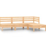VidaXL 4-delige Loungeset massief grenenhout