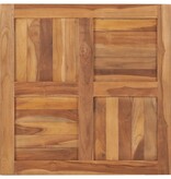 VidaXL Tafelblad 70x70x2,5 cm massief teakhout